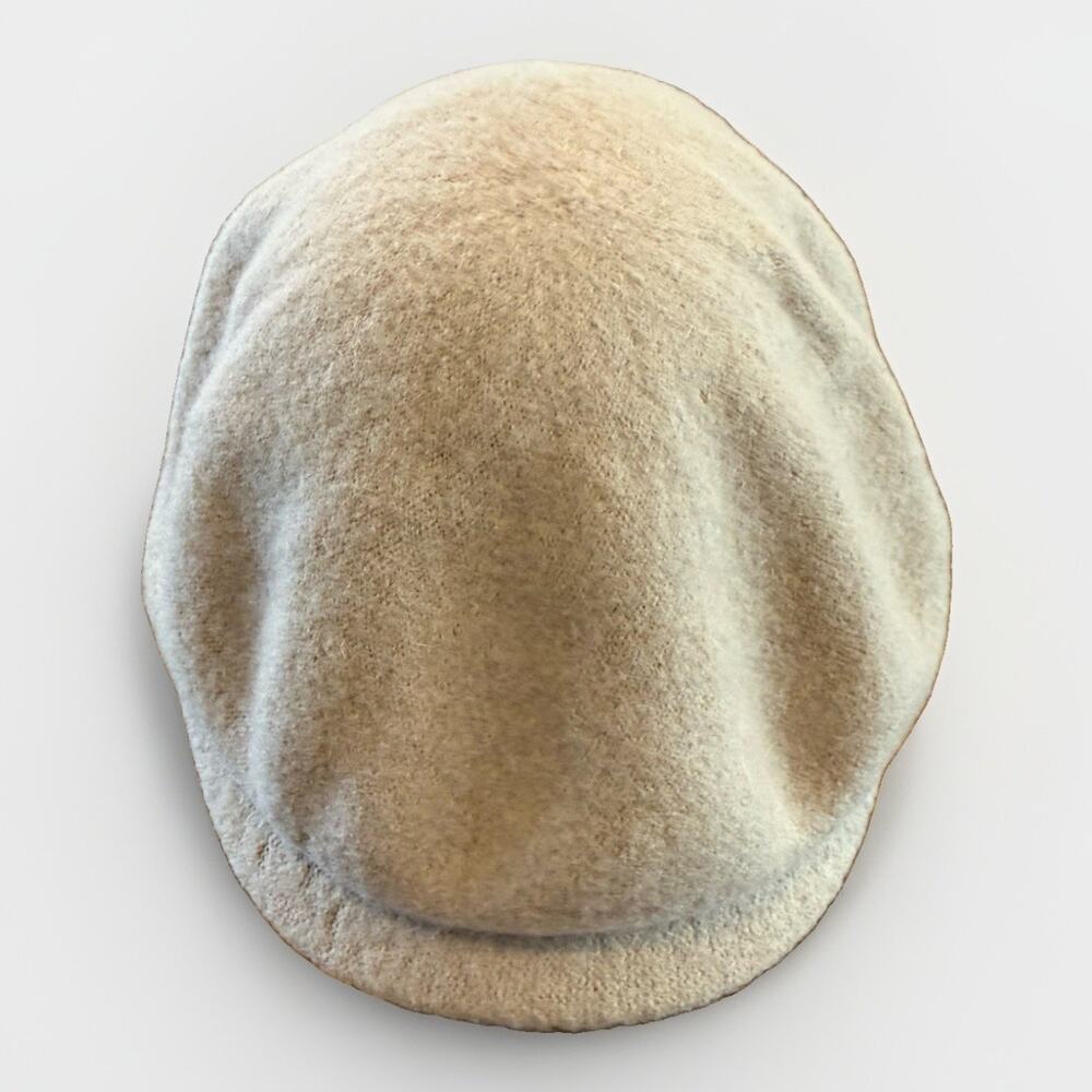 Kangol Mens Beige Wool Clery Hat Flat Cap Size M Medium